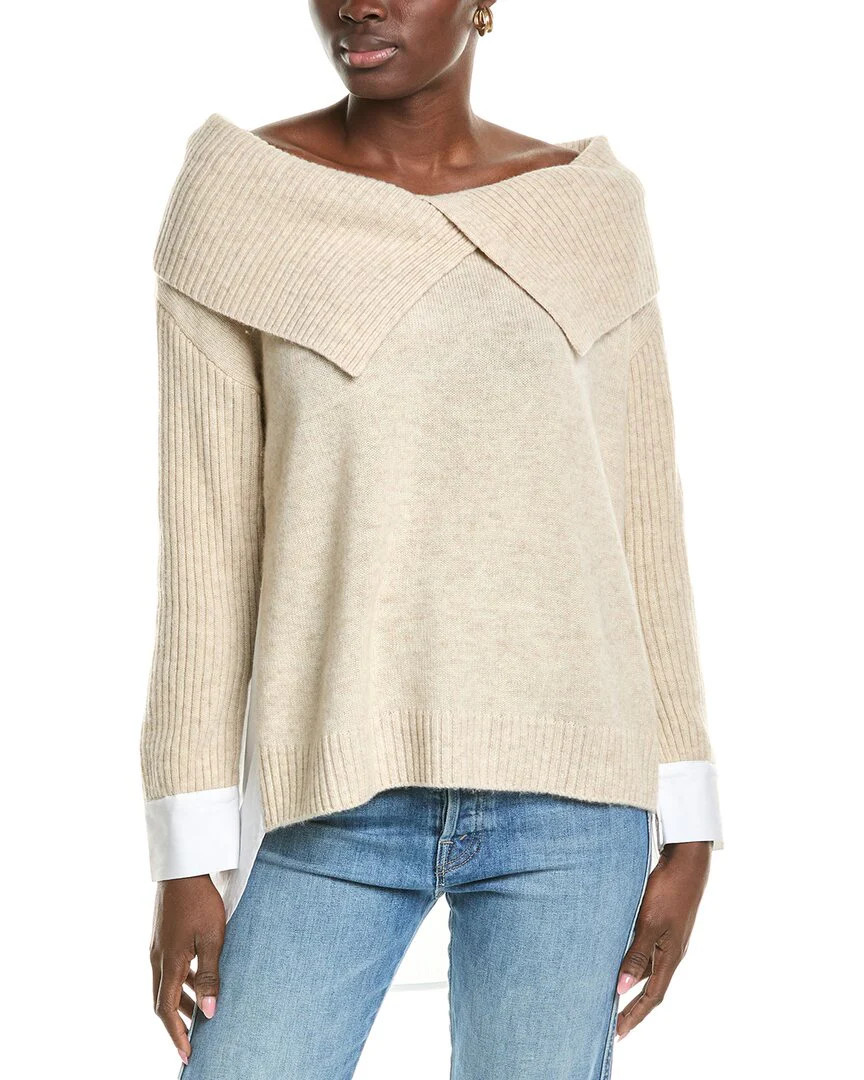NAADAM Hybrid Off-The-Shoulder Wool & Cashmere-Blend Tunic | Shop Simon