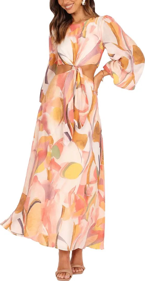 Laquin Cutout Long Sleeve Maxi Dress | Nordstrom