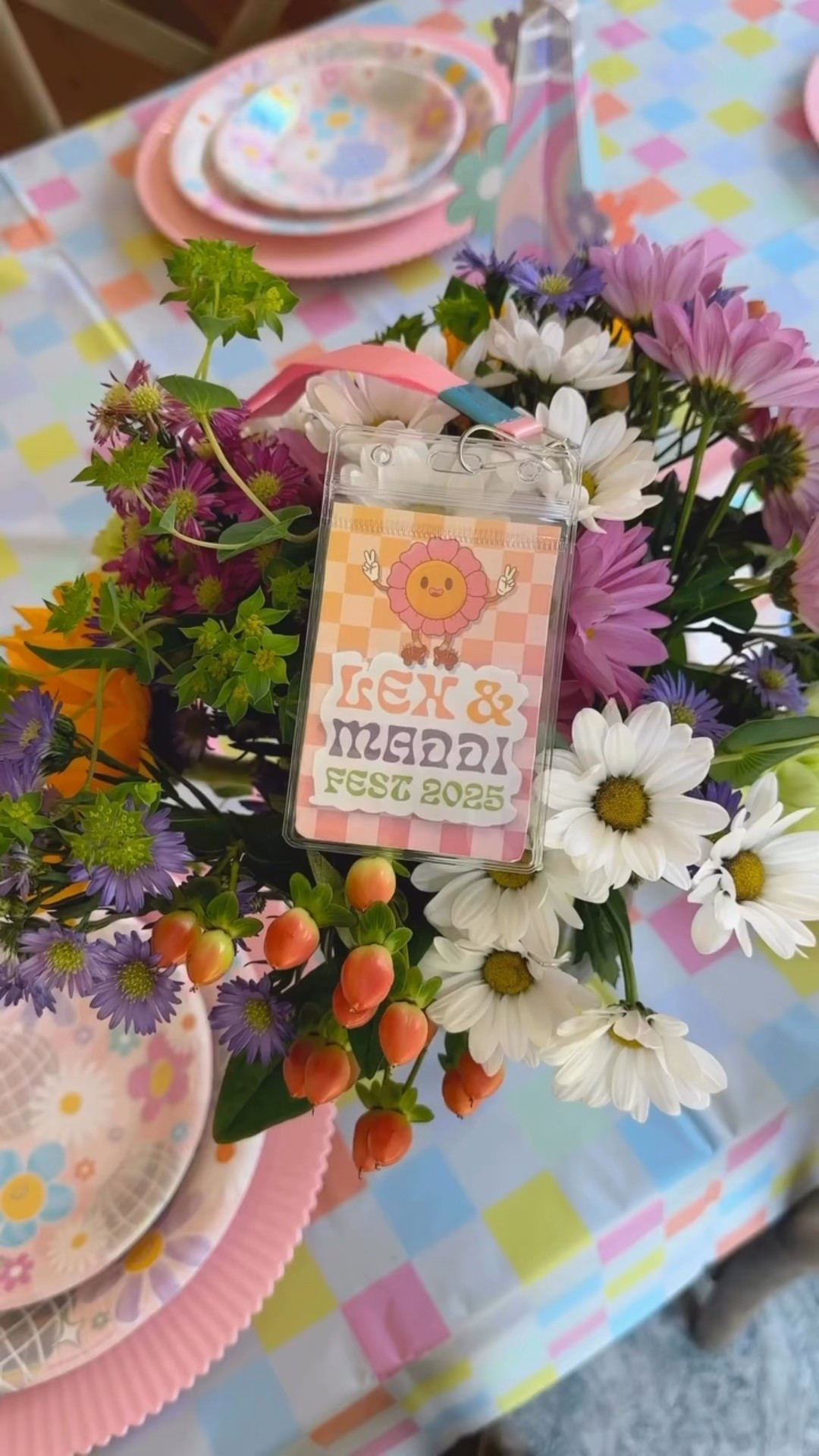 I threw my twin sister-in-laws a retro music festival themed birthday party with fringe banners (made from plastic tablecloths), disco ball lights, roller skate centerpieces, festival passes & more. So many great memories from Lex & Maddi Fest 2025 ✌️ ☮️ 🪩 
.
.
.
.
.
.
Birthday Party Ideas | Hostess with the Mostess | Party Planning | Retro Themed Party | adult birthday party | Hosting Ideas

#LTKParties