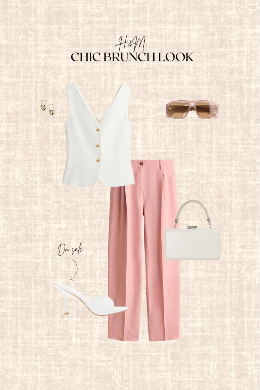 H&M Chic Brunch Look! 

Vest, trousers, sunglasses, heels, earrings, bag

#LTKootd #LTKSaleAlert #LTKSeasonal