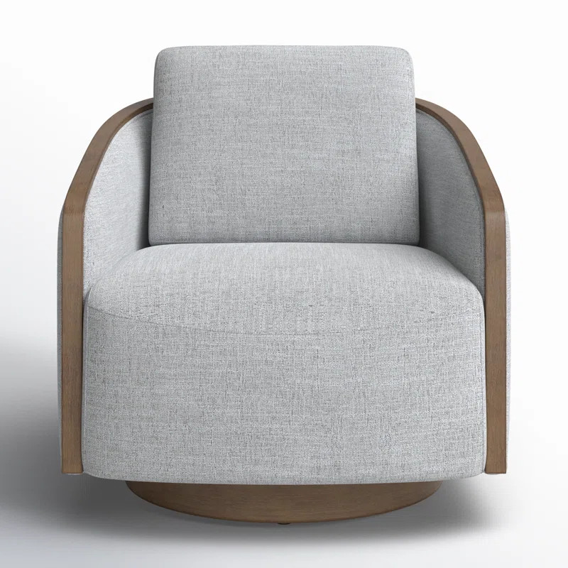 Nieve Upholstered Swivel Barrel Chair | Wayfair North America