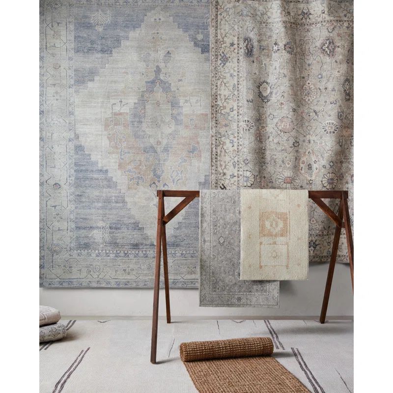 Becki Owens x Livabliss Davina Oriental Feather Gray/Taupe Area Rug | Wayfair North America