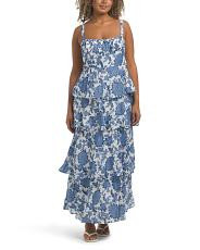 Provence Bloom Tiered Maxi Dress | TJ Maxx