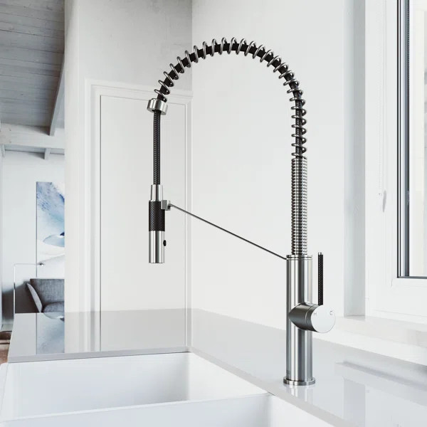 Livingston Magnetic Pull Down Touch Single Handle Kitchen Faucet with Accessories | Wayfair North America