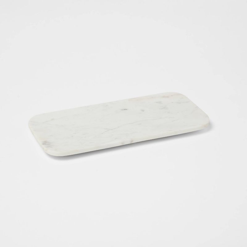 14&#34; x 7&#34; Marble Serving Platter White - Threshold&#8482; | Target