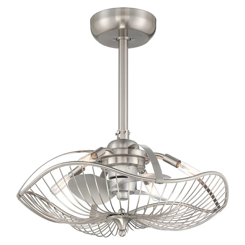 12'' Akoni 3 - Blade Ceiling Fan with and Light Kit Included | Wayfair North America