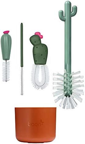 Boon Cacti Bottle Cleaning Brush Set, Terracotta , 4 Piece Set | Amazon (US)