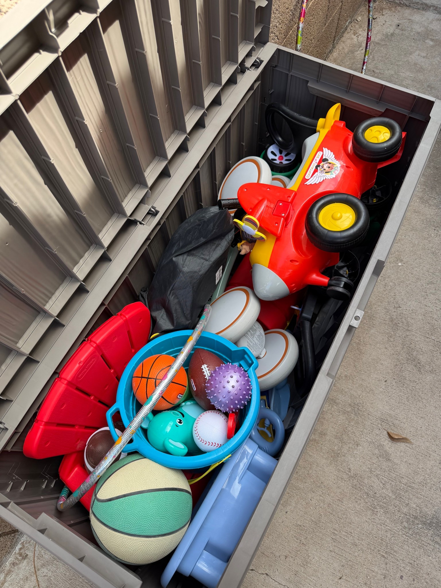OUTDOOR TOY STORAGE SOLUTION - I’d been needing a cleaner way to store our outdoor toys - this was the best option + is under $60! 

#toystorage #outdoortoys 

#LTKKids #LTKmomlife #LTKHome
