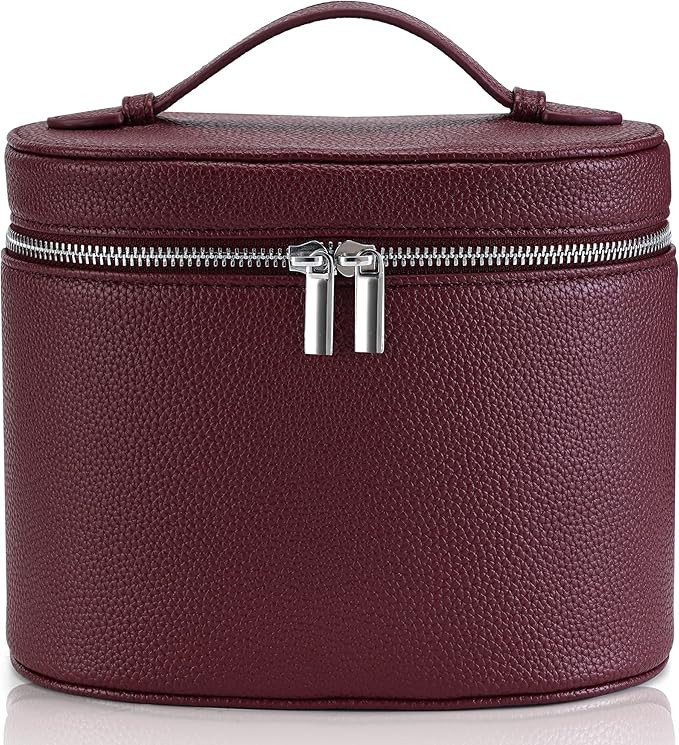 Makeup Bag Vanity Case Cosmetic Bag with Removable Divider Travel Toiletry Bag for Women Portable... | Amazon (US)