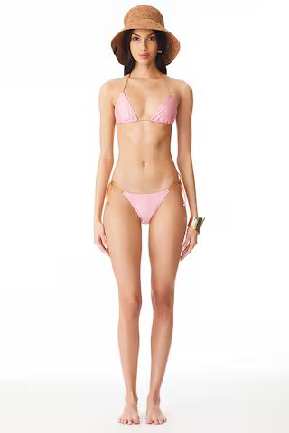 Zimmermann Pop Mini Triangle Bikini in Pale Pink from Revolve.com | Revolve Clothing (Global)