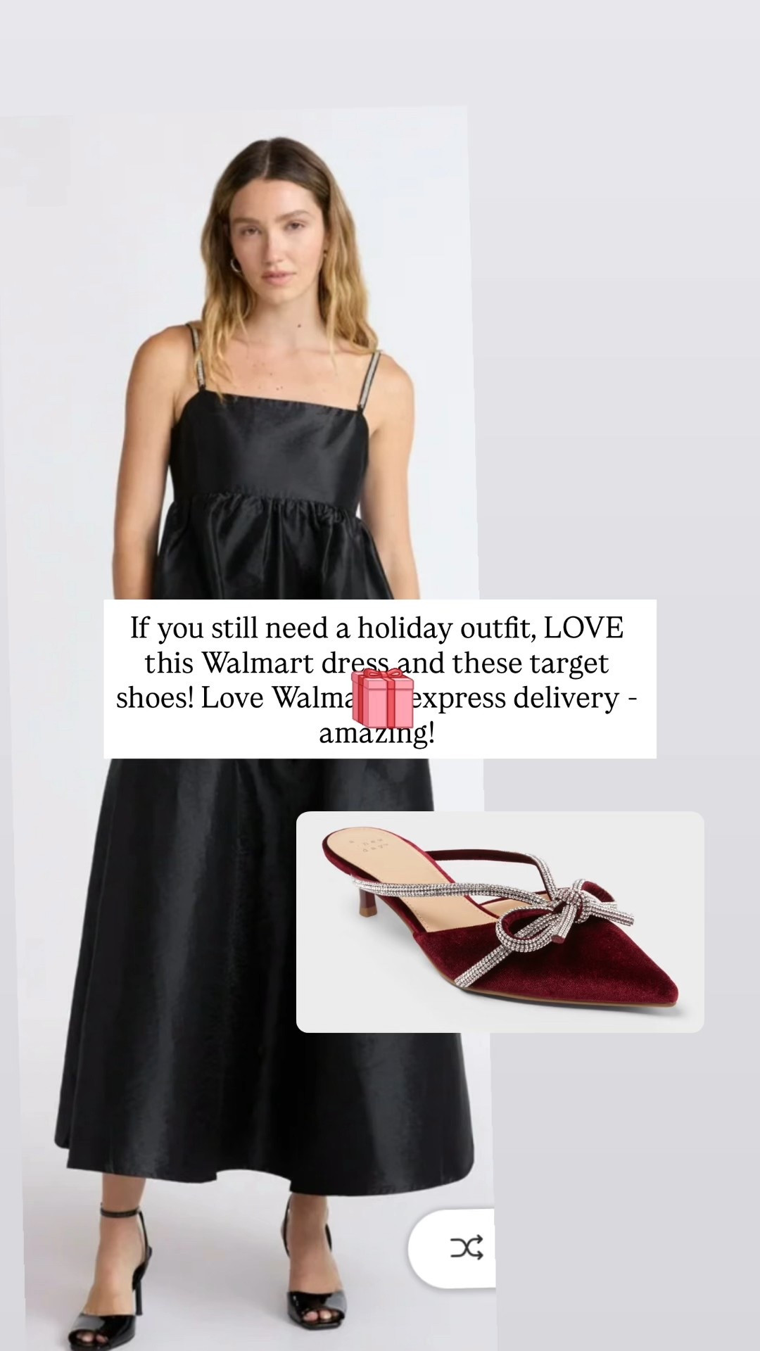 If you still need a holiday outfit LOvE this Walmart dress and target shoes 

#LTKHoliday #LTKGiftGuide #LTKFindsUnder50