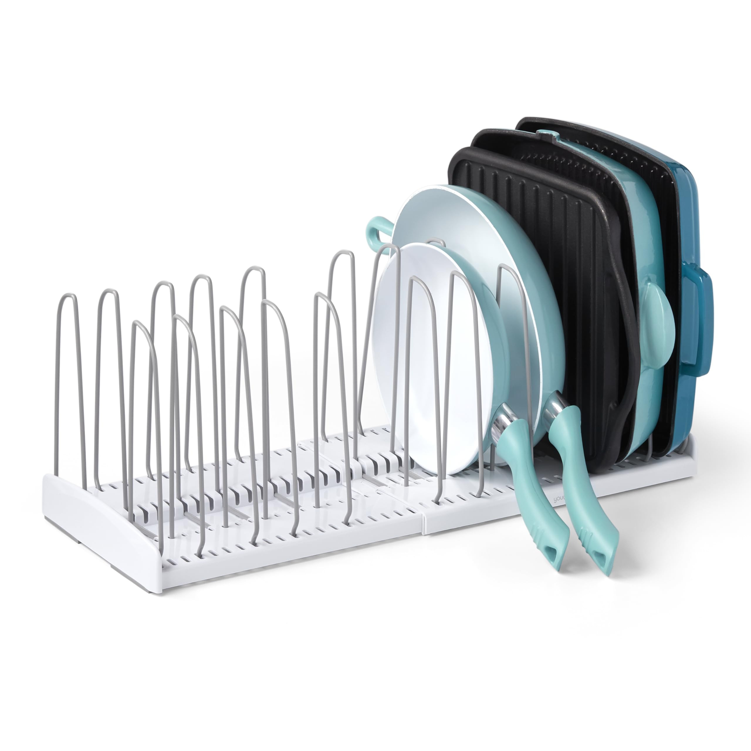 YouCopia StoreMore Expandable Cookware Rack, Adjustable Pan Organizer for Kitchen Cabinet Storage... | Amazon (US)