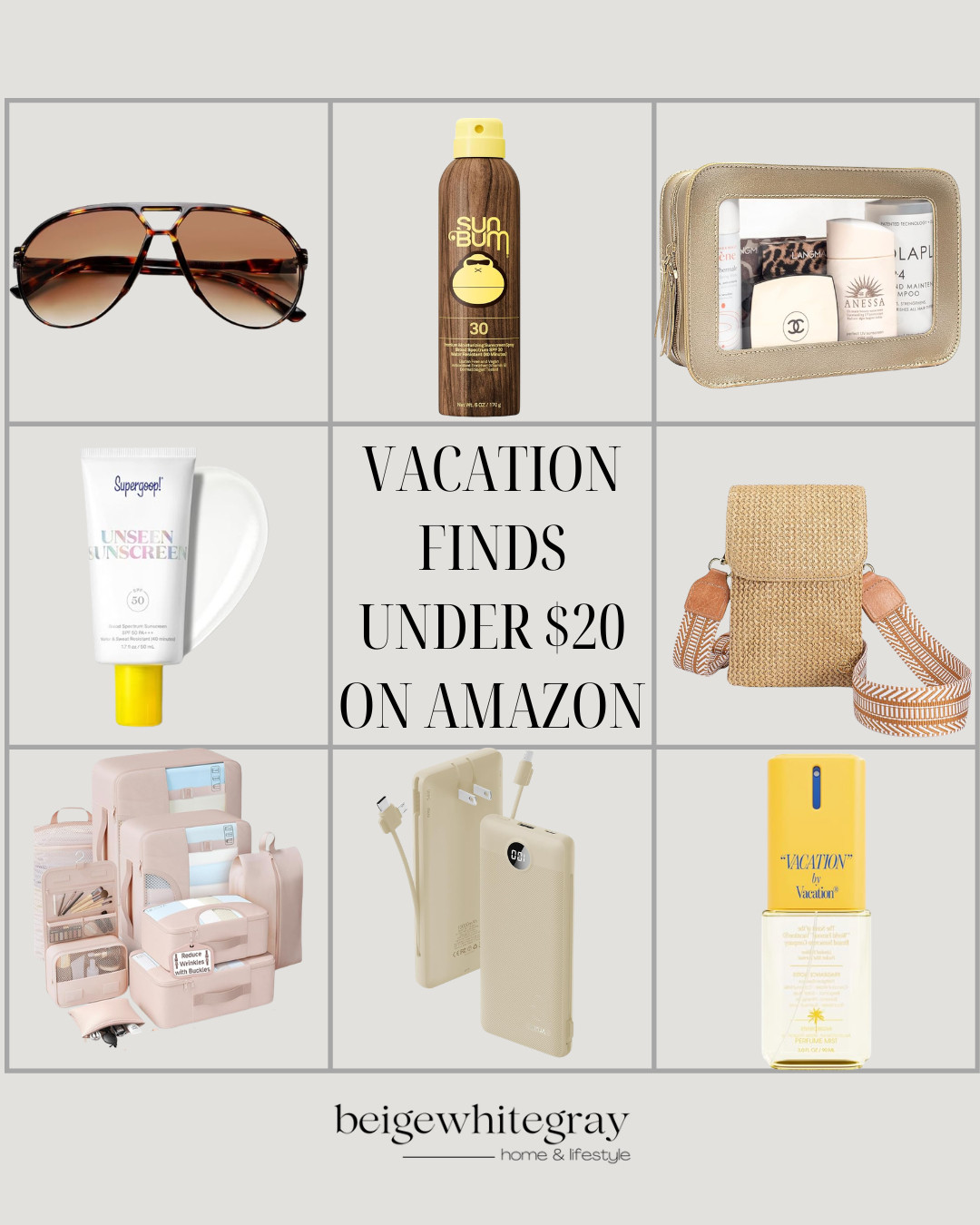 Vacation Finds Under $20, Nvacation essentials, vacation finds, Amazon vacation finds, travel essentials, travel must haves, Amazon travel products, travel accessories, beach vacation essentials, carry on essentials, travel organization, toiletry bag, clear makeup bag, travel makeup organizer, packing cubes, travel power bank, portable charger, sunscreen spray, Sun Bum sunscreen, Supergoop sunscreen, vacation perfume, travel crossbody bag, woven crossbody purse, beach accessories, women's travel accessories, affordable travel finds, Amazon finds under $20, summer travel essentials, vacation packing list, cruise essentials, travel beauty products, carry on organization, airport travel essentials, travel hacks

#LTKSeasonal #LTKSaleAlert #LTKTravel