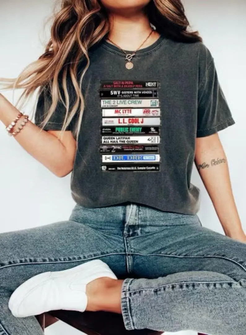 90s Hip Hop Cassette Tape T-Shirt: Comfort Colors Graphic Tee | Etsy (US)