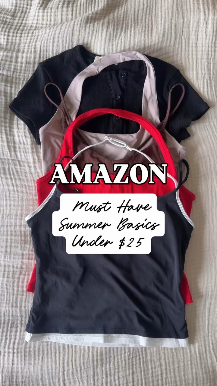 Get these under $25 must have Amazon basic tops and tanks !! They are so chic on their own and great layered under other pieces too!! Which is your fave?

Amazon tops, Amazon fashion, affordable fashion, chic and styled