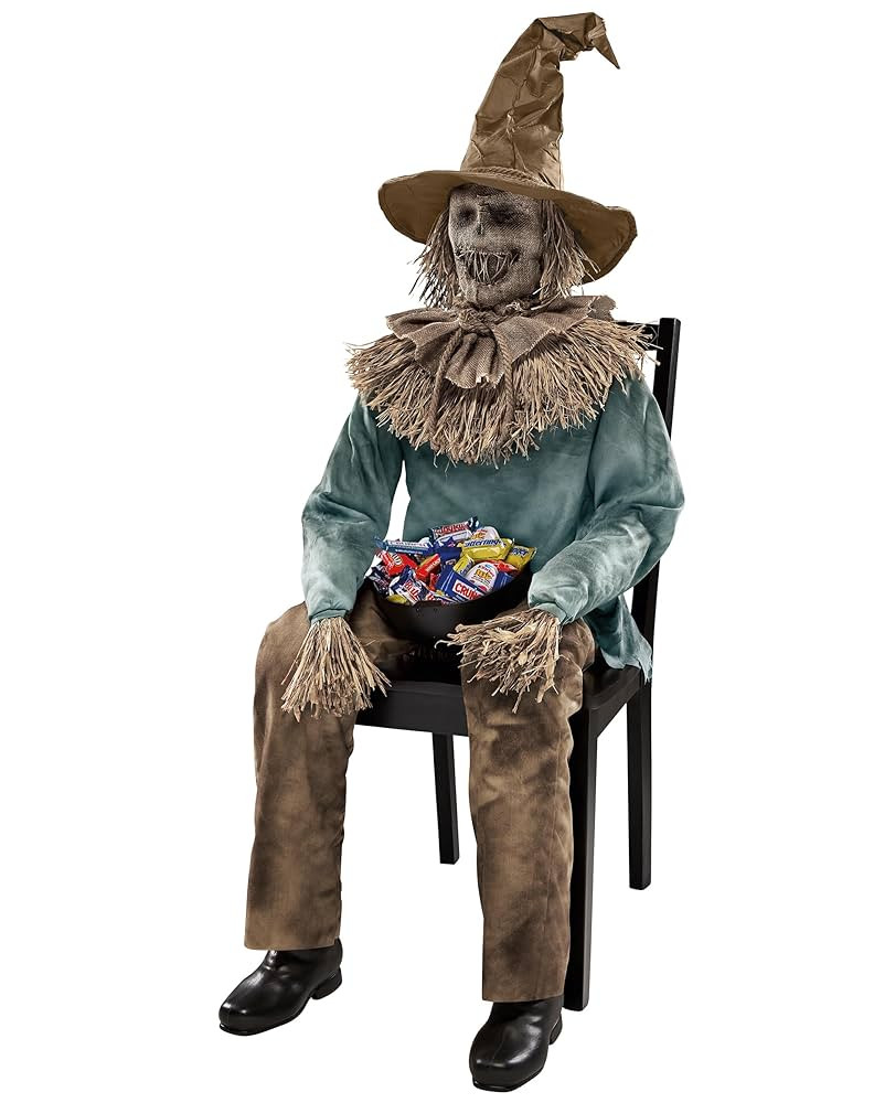 Spirit Halloween 4.5 Ft Scary Sitting Scarecrow Animatronic | Decorations | Animated | Pop-up Mot... | Amazon (US)