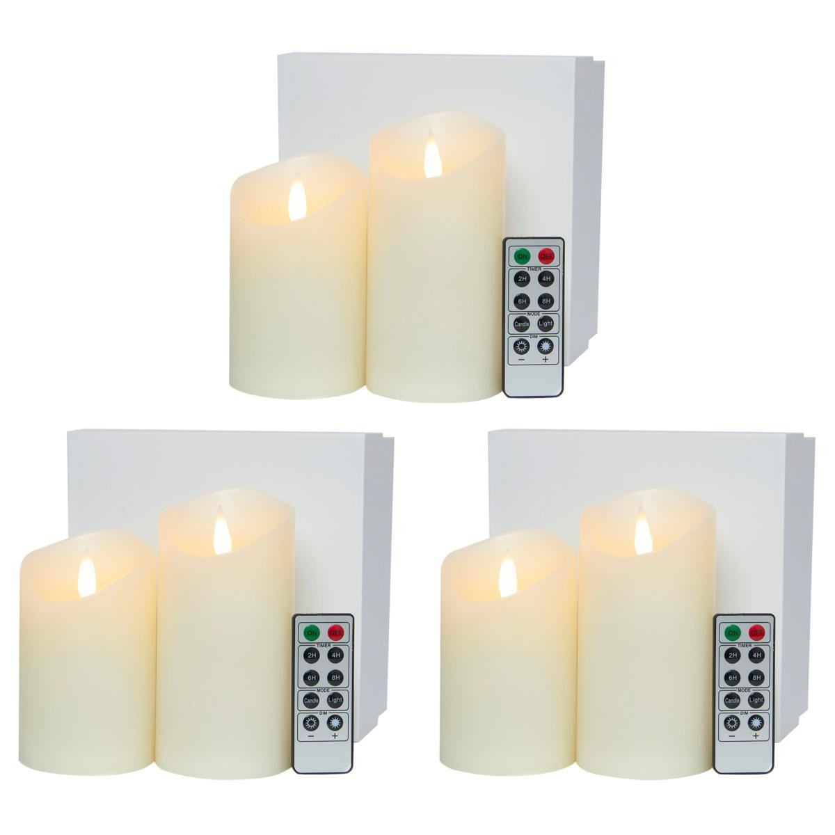 Unmatched 6-piece Flickering Flame Candle Set with Gift Boxes | HSN
