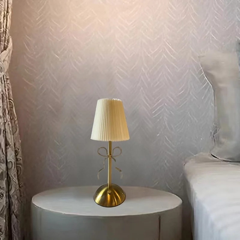 LAFAYTTE Bow Table Lamp with Fabric Shade 3 Colors Dimmable Modern Decorative Bedside Light for B... | Walmart (US)