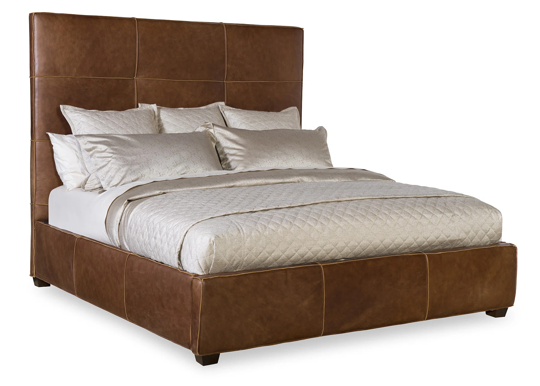Maitland Smith Upholstery Leather Standard Bed | Wayfair North America