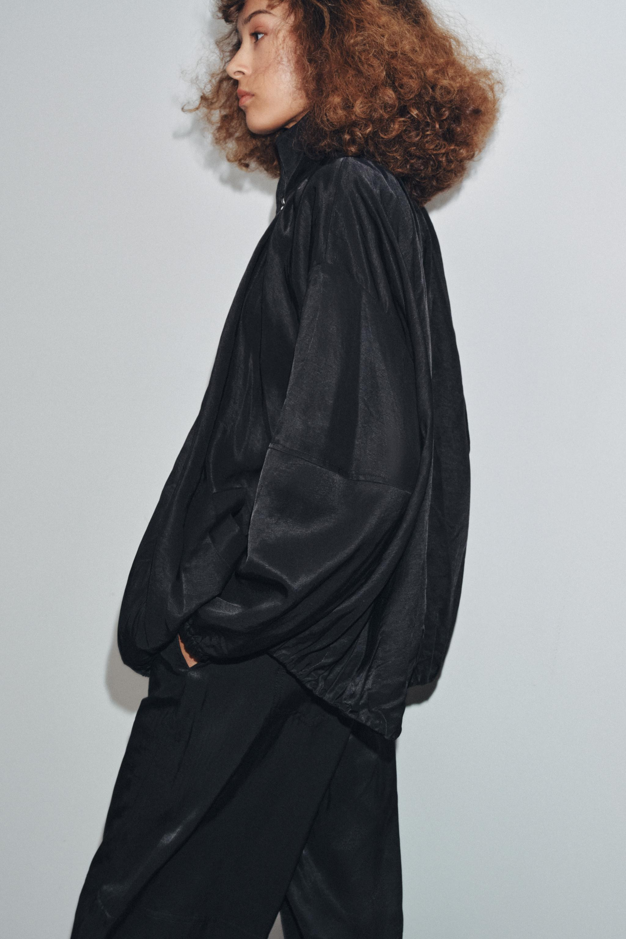 ZW COLLECTION FLUID BOMBER JACKET | Zara UK