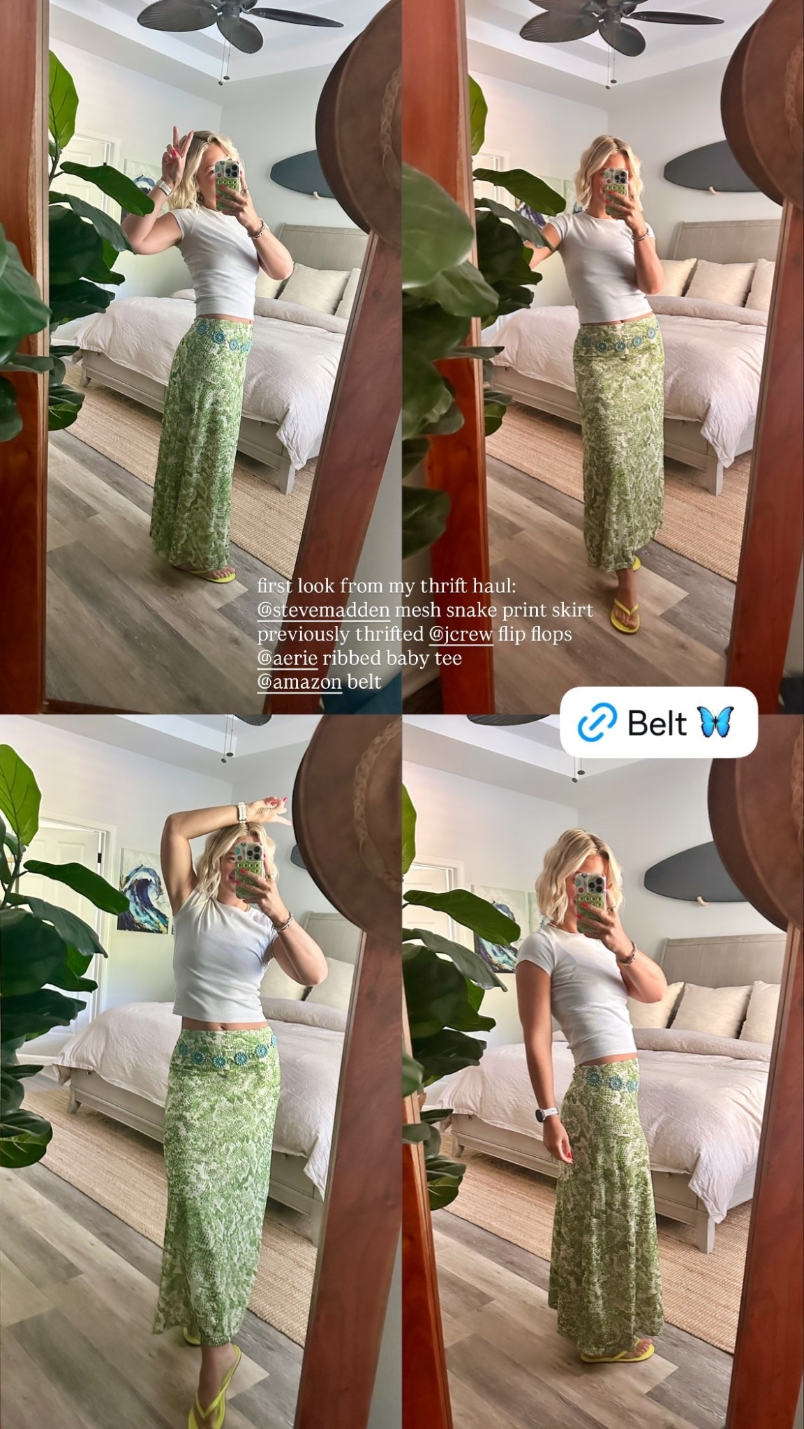 first look from my thrift haul:
stevemadden mesh snake print skirt
previously thrifted jcrew flip flops
aerie ribbed baby tee
amazon belt #thrifted 

#LTKStyleTip #LTKFindsUnder50 #LTKSaleAlert