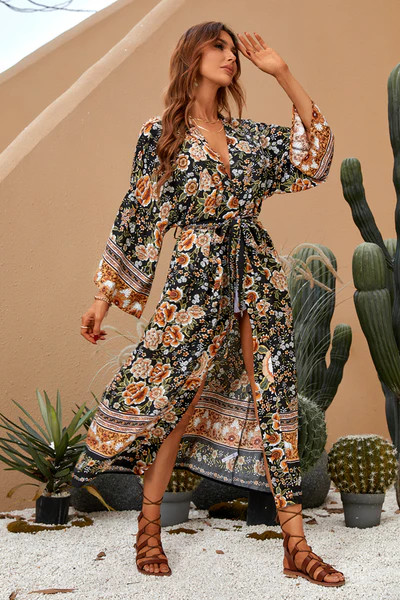 Hena Boho Open front Tunic Dress | Cupshe