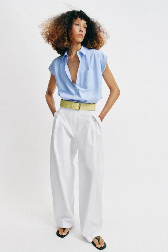 BALLOON CROPPED SHIRT | Zara US