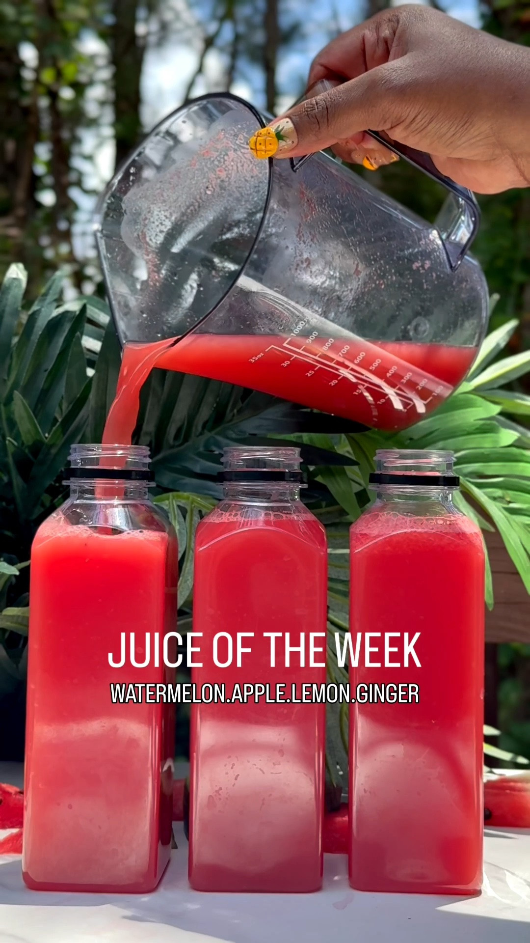 We are kicking off the month  with a DELICIOUS refresher recipe, JUICE OF THE WEEK!!! 

Let’s batch it for the week 

YOU NEED:
🍉 1/2 Watermelon
🍎 10 Red Apples
🍋 3 to 4 Lemons
🫚 3 to 4 Inch Ginger

Watermelon helps keep you hydrated.
Apples add natural sweetness.
Lemons support digestion.
Ginger helps with bloating and gut health.

I usually make a large batch and keep bottles in the refrigerator so my family and I can enjoy fresh juice throughout the week. You can even freeze some for later or turn it into popsicles for the kids.

Juicing has been the one thing that has remained consistent in my life for years. It has helped me improve my health, support my digestion, increase my energy, and create routines that truly pour back into me.

So if you’ve been saying you want to start juicing, let this be your sign.

And if you need a reliable juicer, my Nama J2 Cold Pressed Juicer is still my favorite investment for my health and my business.

#JuiceOfTheWeek #WatermelonJuice #JuicingJourney #NamaJ2 NamaJuicer FreshJuice HealthyHabits HydrationGoals GutHealth SummerJuicing JuicingForHealth HealthyLifestyle DrinkYourFruits WellnessJourney JuicingDaily NaturalHealing HealthyLiving JuicingWithPriiincesss JWP10 SummerWellness

#LTKselfcare #LTKfoodie #LTKHome