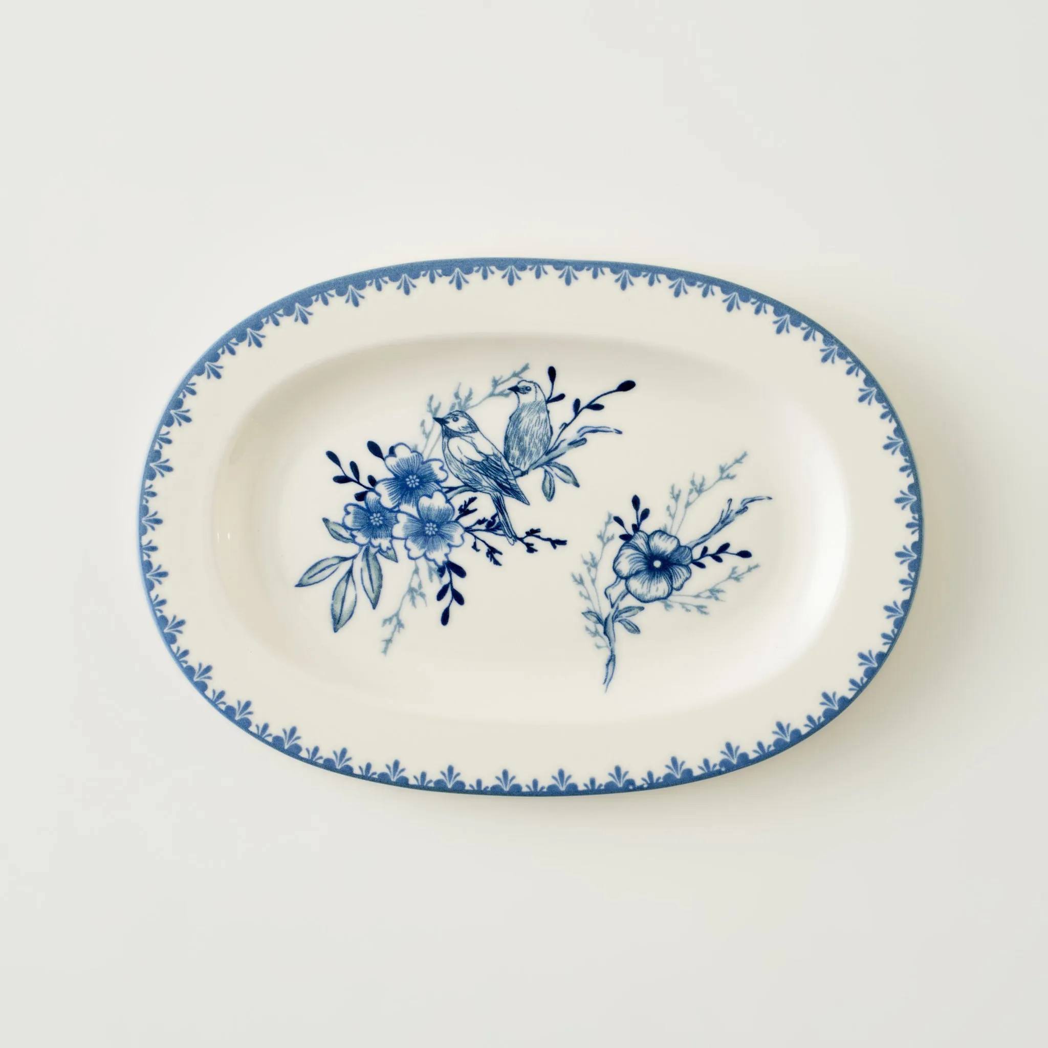 Bleu Blanc Porcelain Serving Platter - 9.5" - Bella Maison | Bella Maison USA