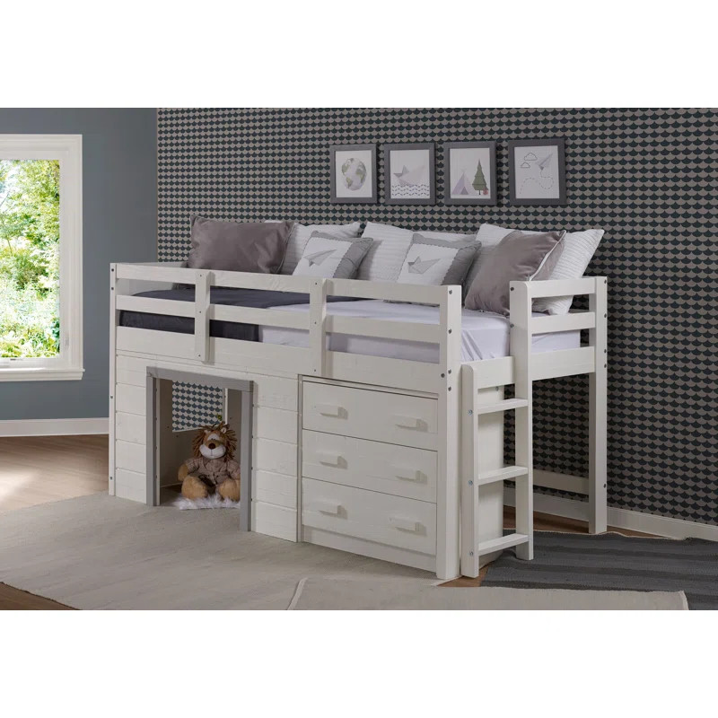 Harriet Bee TressaÂ  Twin Solid Wood Platform Loft Bed with Shelves by Harriet Bee & Reviews | ... | Wayfair North America