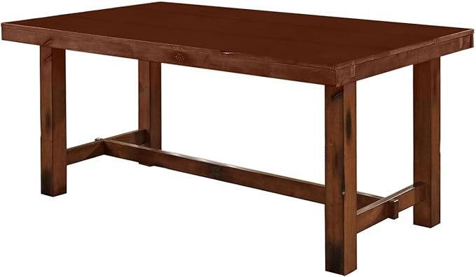 Walker Edison Rustic Farmhouse Wood Distressed Dining Room Table with Expandable Leaf Dining Room... | Amazon (US)