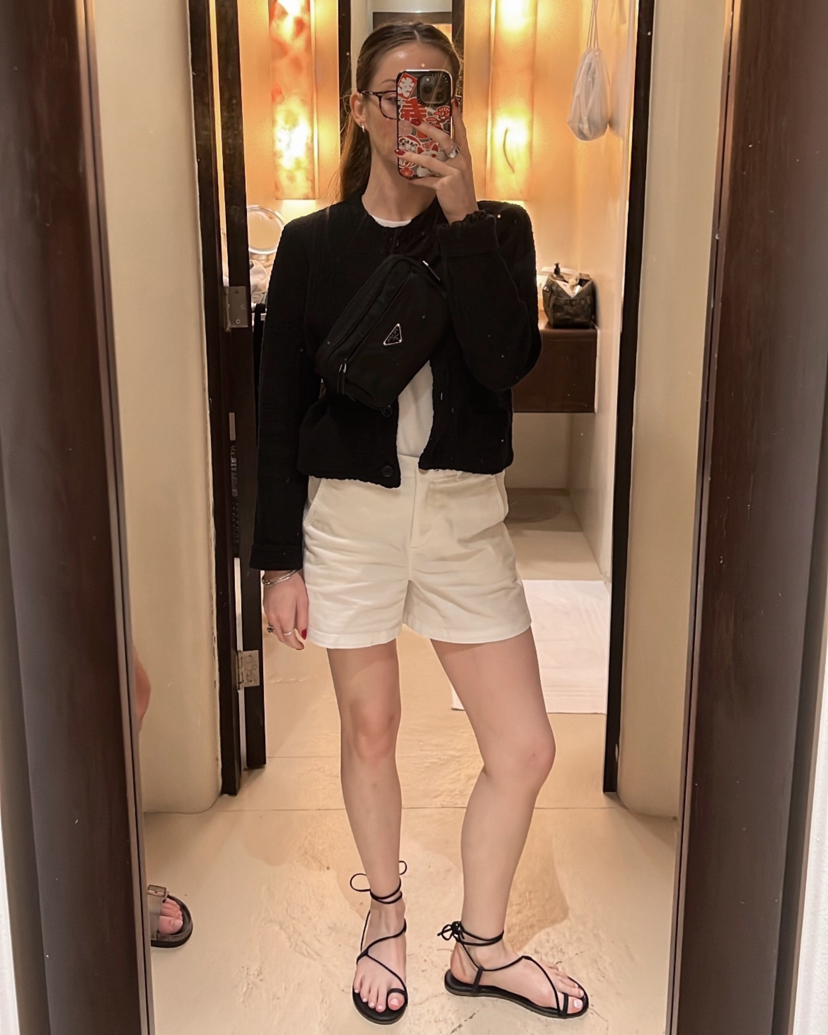 Vacation outfit 
White shorts - runs big, wearing a 0
Black cardigan - wearing small 
Tkees sandals / black sandals - run true to size 


#LTKTravel #LTKShoeCrush #LTKFindsUnder50