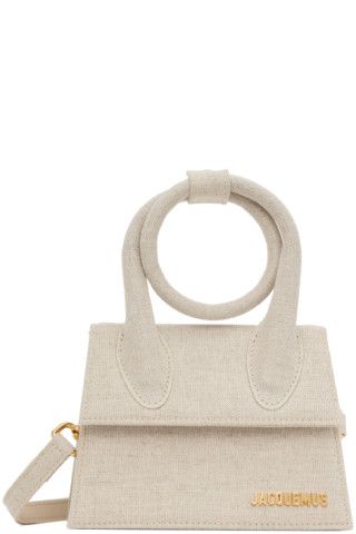 Beige Le Papier 'Le Chiquito Noeud' Shoulder Bag | SSENSE