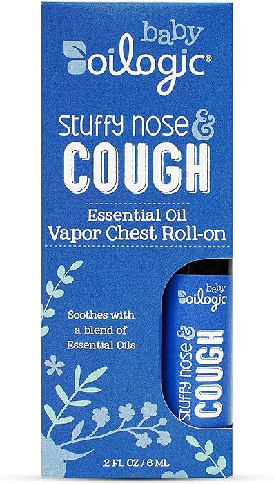 Oilogic Stuffy Nose & Cough Vapor Chest Roll-On Essential Oil for Babies & Toddlers - Gentle Baby... | Amazon (US)