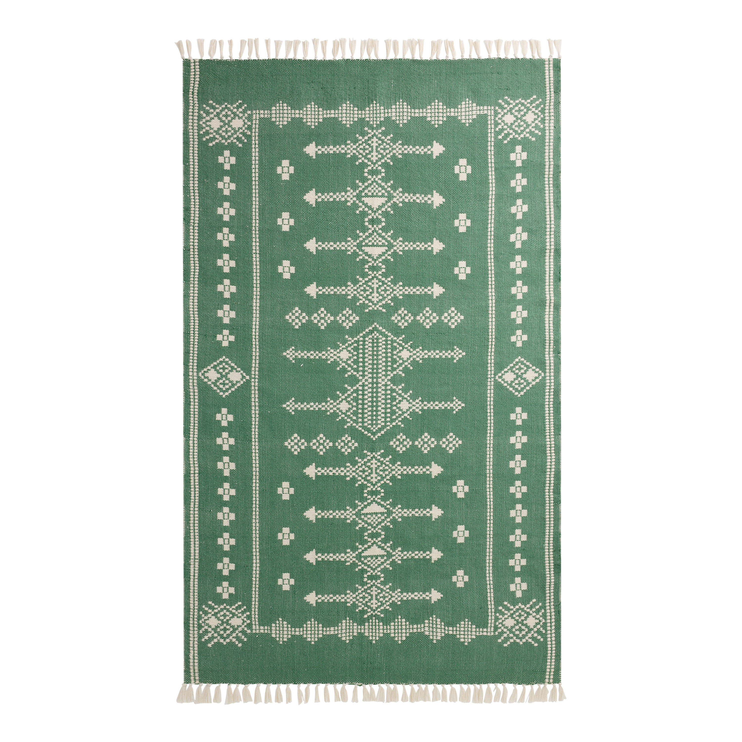 Magnolia Kelly Green Recycled Reversible Indoor Outdoor Rug | World Market