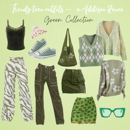 Trendy teen and young adult fashion outfits. Green collection!💚

Stay tuned and FOLLOW! For more. I’ll be doing a collection of EVERY color as well as posting my travel content and what I wear for aesthetic pics📸🫶  check out my red, orange, yellow and pink collections!





Retro daisy, retro daisy skirt, retro daisy sweater, crochet bag, cute bag, cute outfit, green jeans, patterned jeans, trendy sweater, retro, Daisy sweater, cherry clip, green glasses, cargo skirt, teen outfit, trendy teen outfits, trendy teen clothes, young adult clothes, cute outfits, sweater vest, fall vibe, winter vibe, aesthetic

#LTKtravel #LTKkids #LTKU