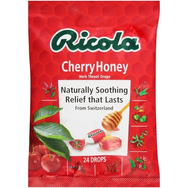 Ricola Cherry Honey Herb Throat Drops 24 ct Bag | Walmart (US)