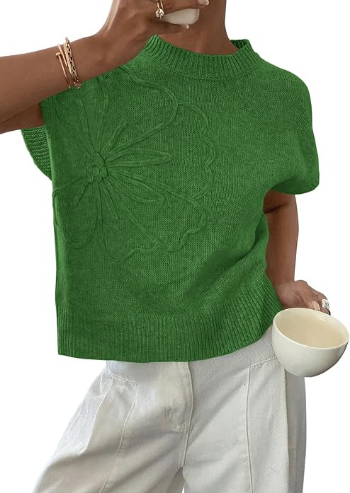 PRETTYGARDEN Women's Summer Short Cap Sleeve Sweater Vest | Amazon (US)