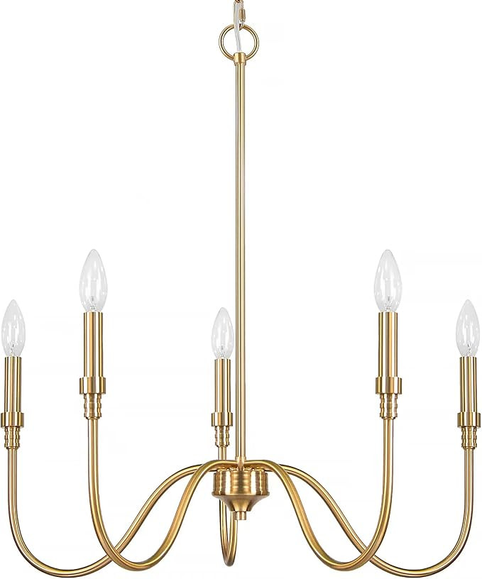 Homebelife 5 Light Farmhouse Chandelier Light Fixture, Modern Pendant Lighting for Kitchen, Dinin... | Amazon (US)