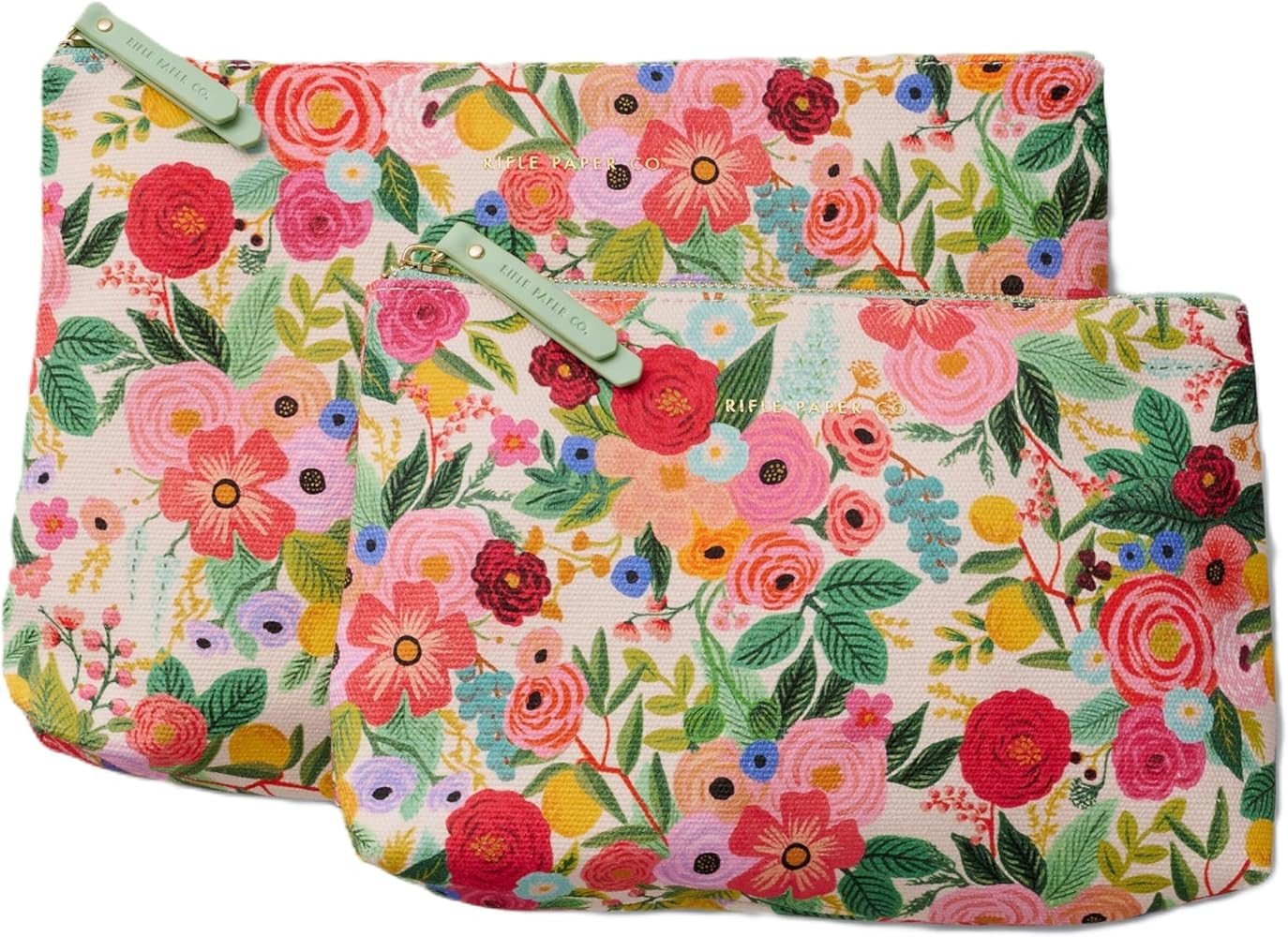 RIFLE PAPER CO. Clutch, Small Pocket for a Credit Card or ID, Gold Zipper and Hardware, Printed i... | Amazon (US)