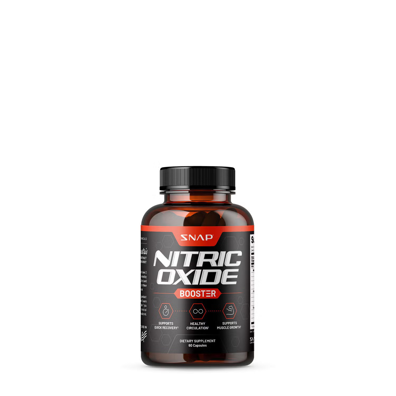 SNAP Supplements Nitric Oxide Booster Healthy - 60 Capsules (30 Servings) | GNC