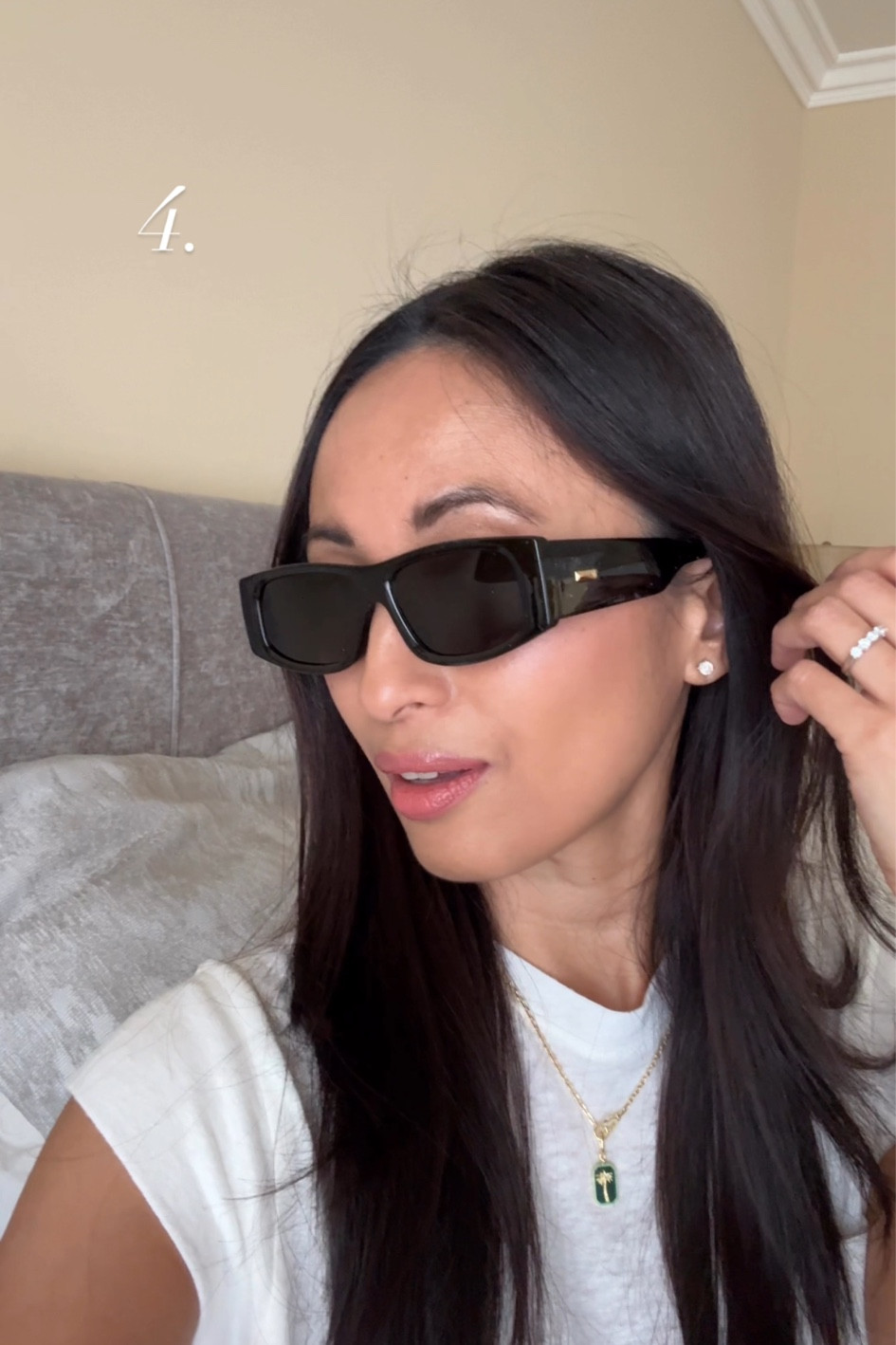 Trendy sunglasses around $15. I’ve been an oversized sunglasses fan forever. The bigger the better has always been my style. Looking to try out something new, but also not too different. Didn’t want to invest until I settled into a new style. So here are 4 styles that I liked and consider good buys for $15- not flimsy. Spring break ready!
-White top is a nice elevated basic- linen blend; $12. 
-Current favorite lip combo: drugstore matte lipstick that is not drying in shade Peony, topped off with a thin layer of my favorite clean beauty lip oil in taupe. 
-New palm tree charm on a favorite necklace. 


#LTKTravel #LTKOver40 #LTKFindsUnder50