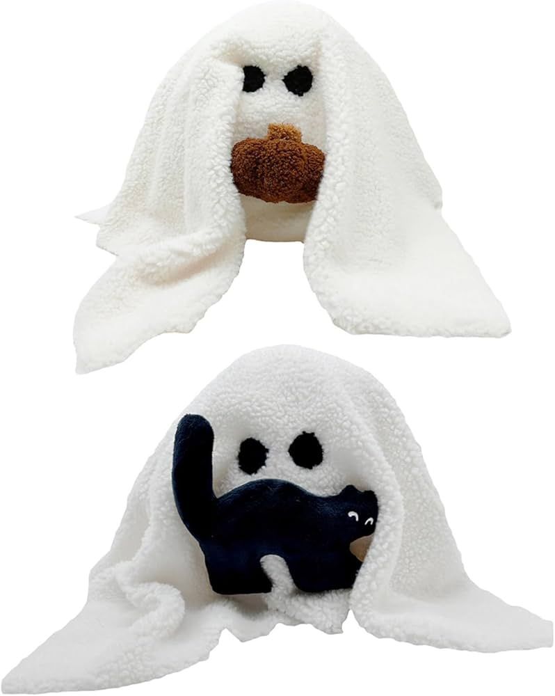 2Pcs Gus The Ghost with Pumpkin Pillow Halloween Ghost Throw Pillow Ghost Pillow Cute Stuffed Gho... | Amazon (US)