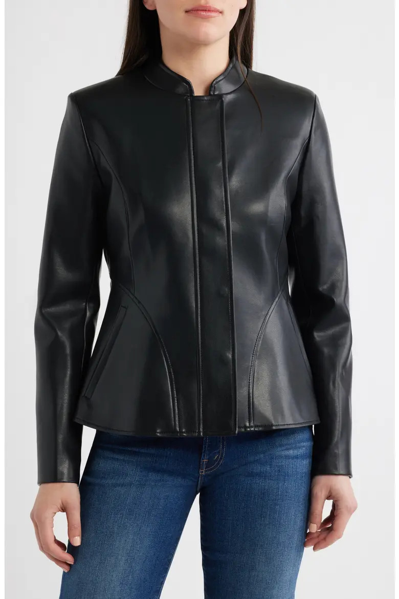 Zip Front Faux Leather Jacket (Women) | Nordstrom | Nordstrom