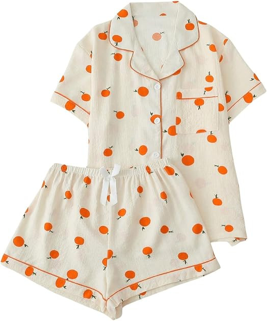 Verdusa Pajamas For Women Set 2 Piece Cute Pjs Sleepwear Pj Lounge Sets | Amazon (US)