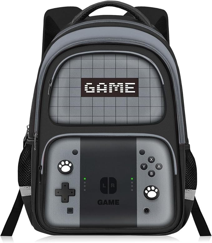Kids Backpack For Boys，Gamer Boys Backpack For Children Teens Elementary Middle School, 17″ S... | Amazon (US)