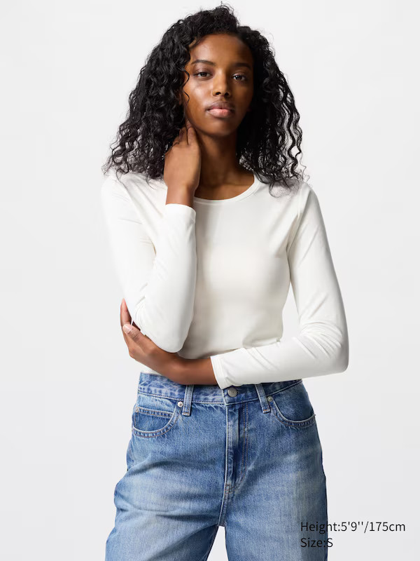 HEATTECH Crew Neck T-Shirt | UNIQLO (UK)