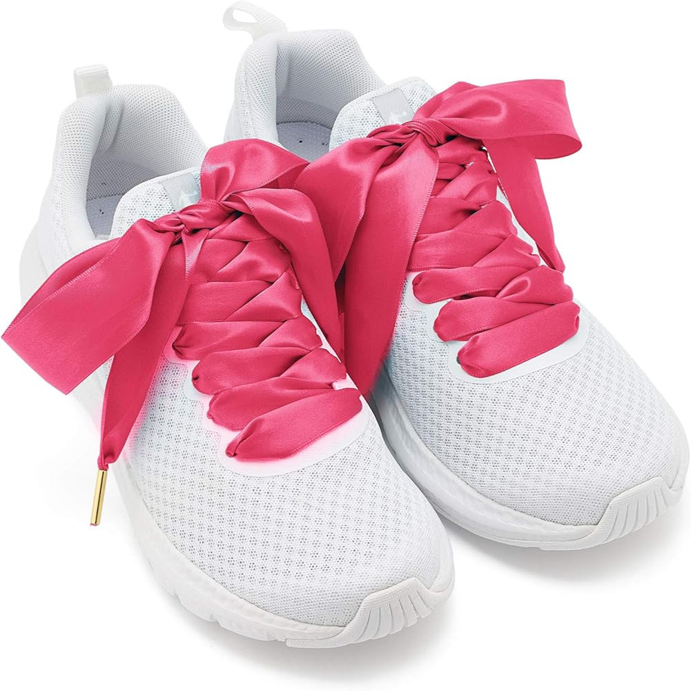 ZOOEASS Women Fashion Satin Ribbon Shoelaces Ideal for Converse Nike Addidas Puma | Amazon (US)