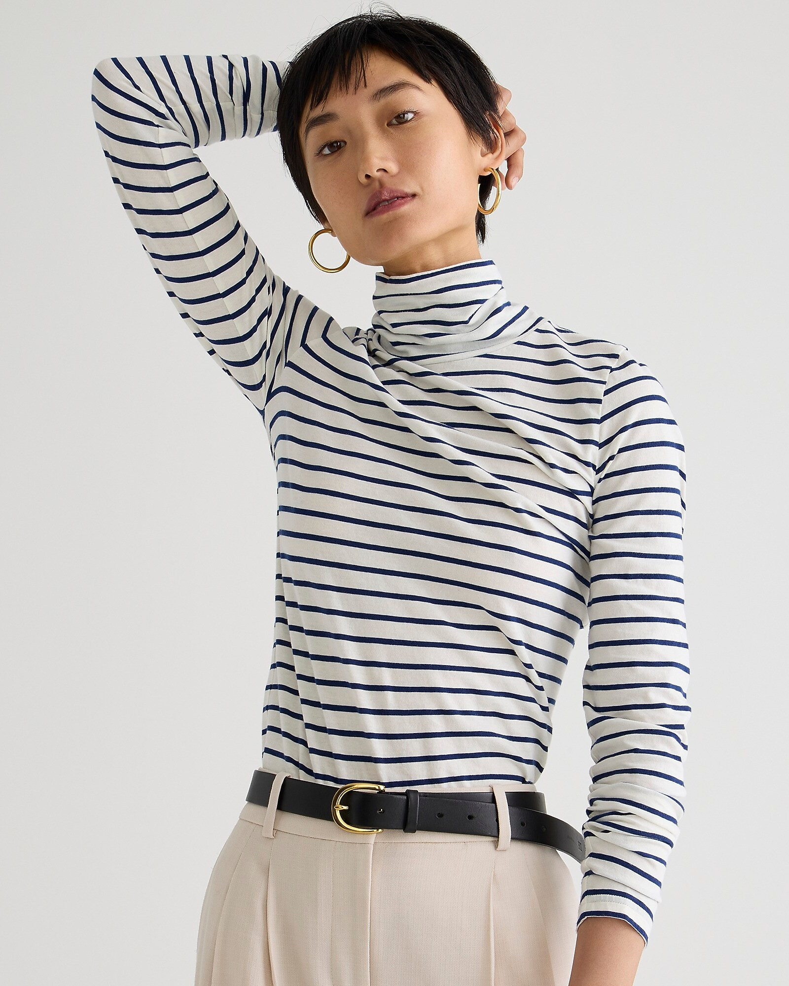 Tissue turtleneck in stripe | J. Crew US