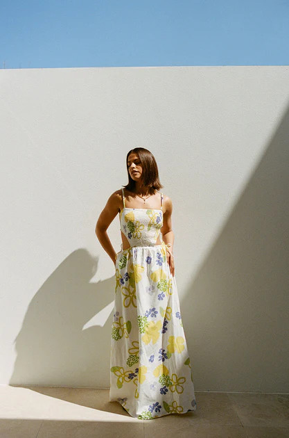 Backless Axelle Dress - Doe Coastal Green | Sabo Skirt US